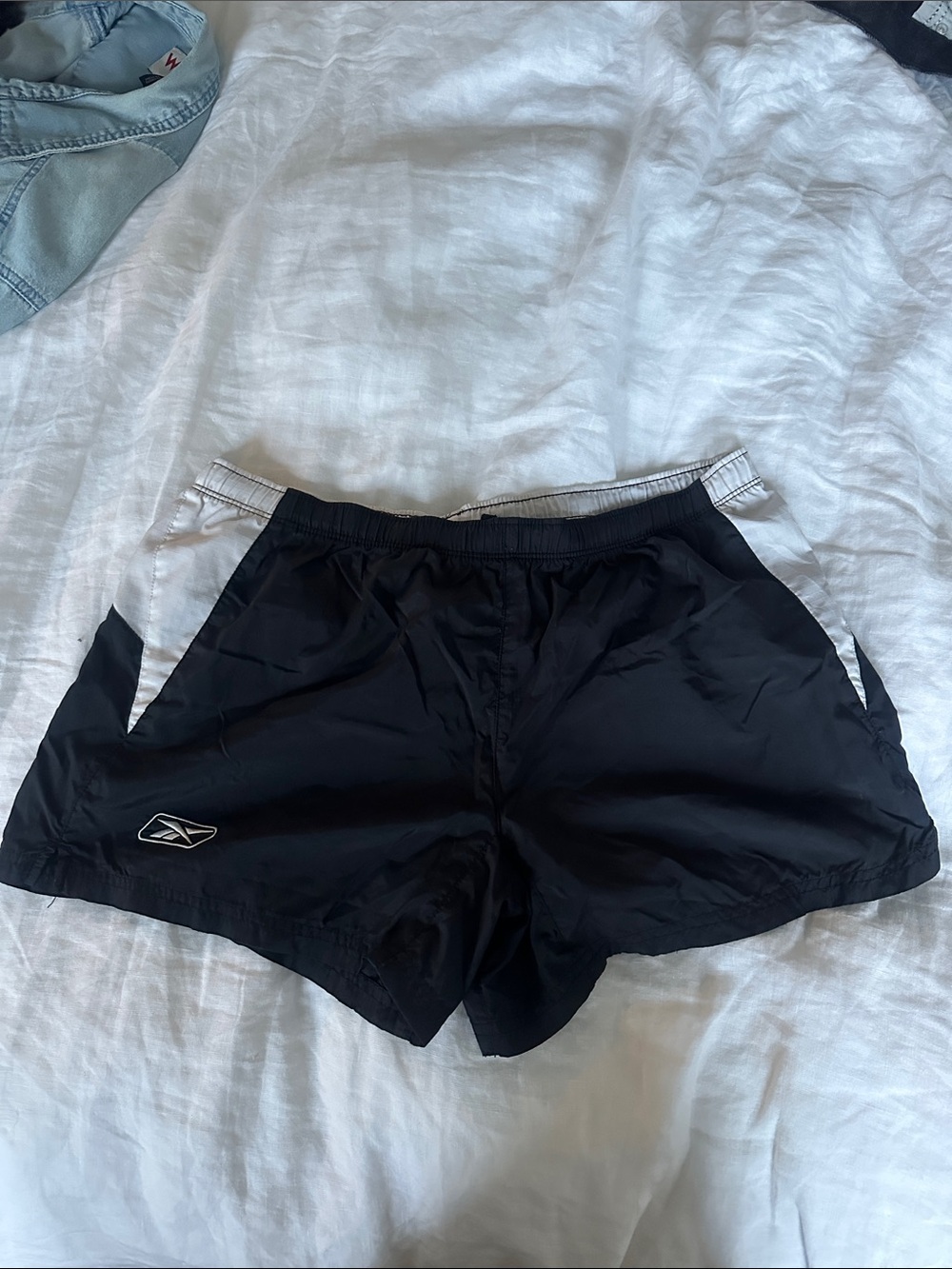 Reebok Women’s Navy Running Shorts with White Trim